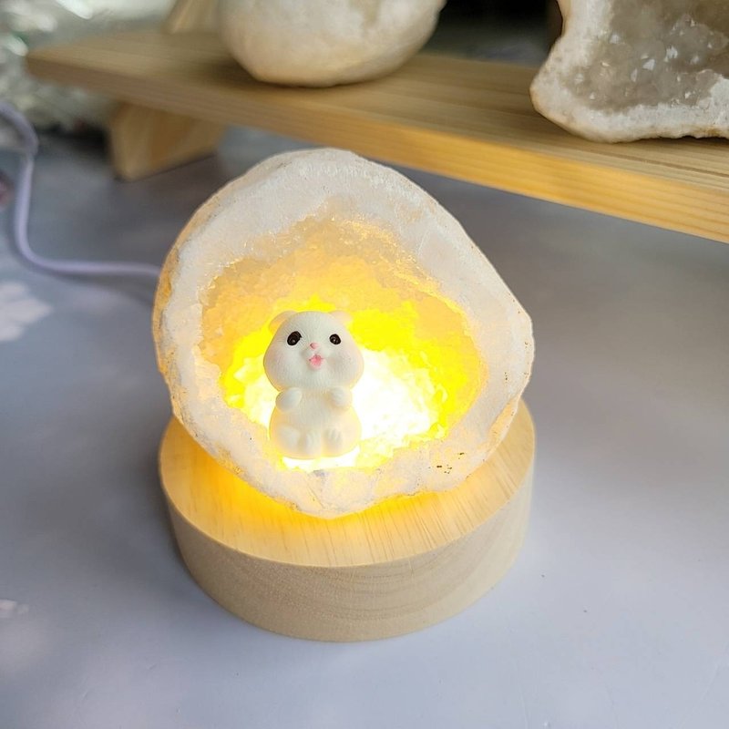 (V)精品級摩洛哥白水晶晶洞(附底座、燈座) - 擺飾/家飾品 - 水晶 