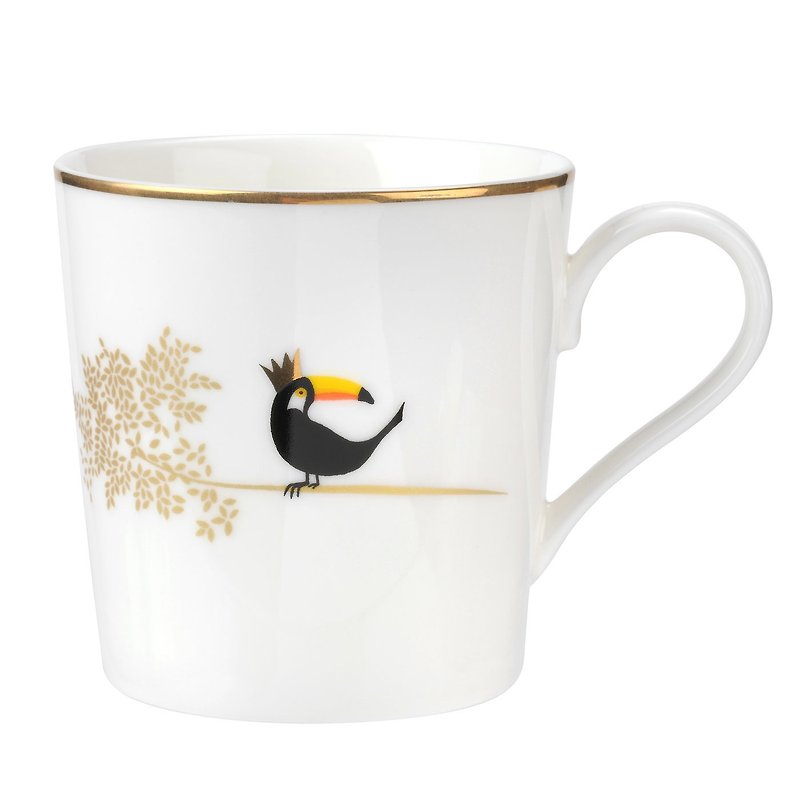 Sara Miller皮卡迪利系列-340ML馬克杯禮盒(大嘴鳥)--聖誕禮物 - 咖啡杯 - 瓷 白色