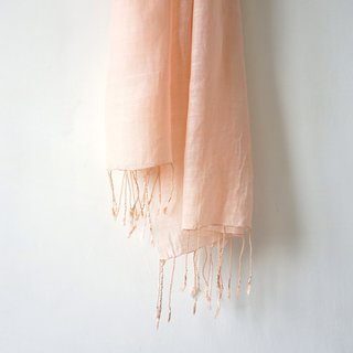 S.A x Pale Dogwood, Natural dyed Handmade Plain Silk/Cotton Scarf