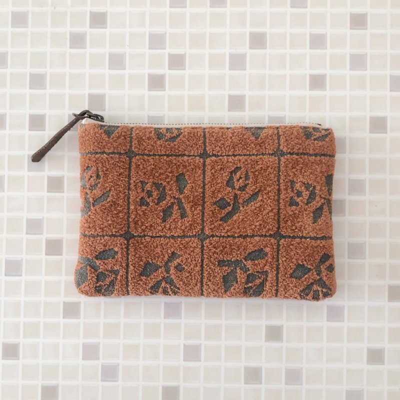 New pattern mina perhonen lulu storage bag handmade mini pouch new pattern - Toiletry Bags & Pouches - Cotton & Hemp Brown