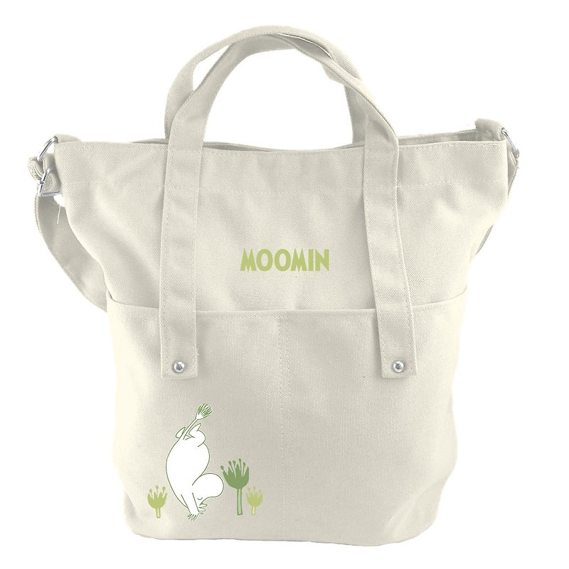 Moomin Moomin authorized - College wind portable shoulder bag (white), CE11AE02 - กระเป๋าแมสเซนเจอร์ - เส้นใยสังเคราะห์ ขาว