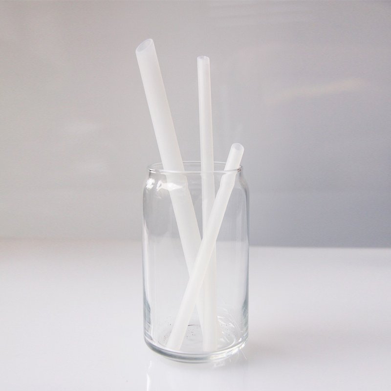 Besovida Silicone straw triple set - Reusable Straws - Silicone Transparent