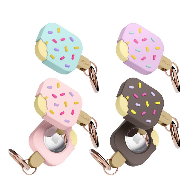 AirTag Summer Ice Cream Case (with Keychain) - แกดเจ็ต - ซิลิคอน หลากหลายสี