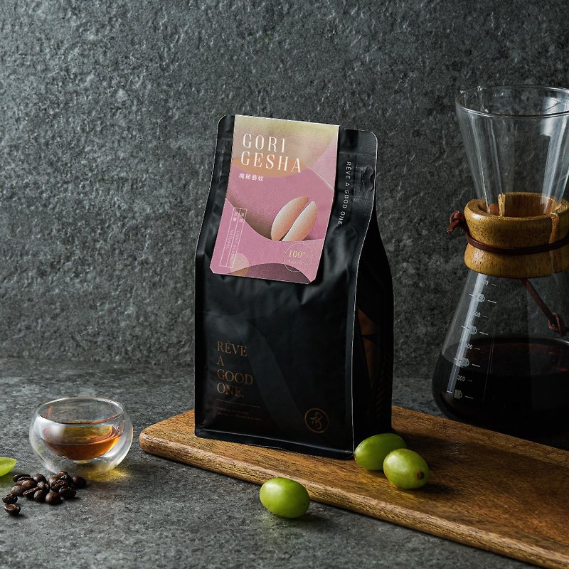 黑浮咖啡-衣索比亞 瑰秘藝妓(日曬淺培) - 咖啡/咖啡豆 - 新鮮食材 黑色