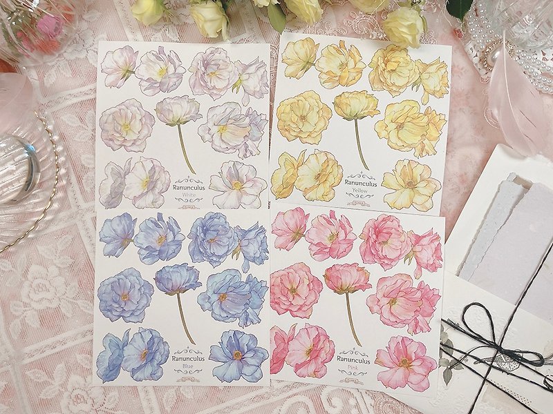 *(New)Flower - Stickers - Paper 