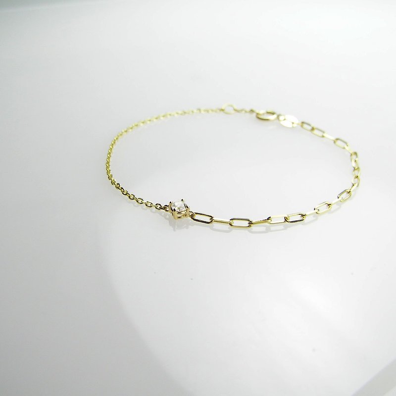 18K Yellow Gold Diamond Bracelet Customized - Bracelets - Precious Metals Gold
