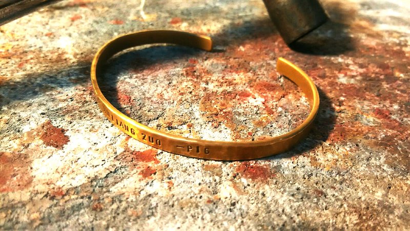Bronze bracelet - wave little money - Bracelets - Copper & Brass Khaki