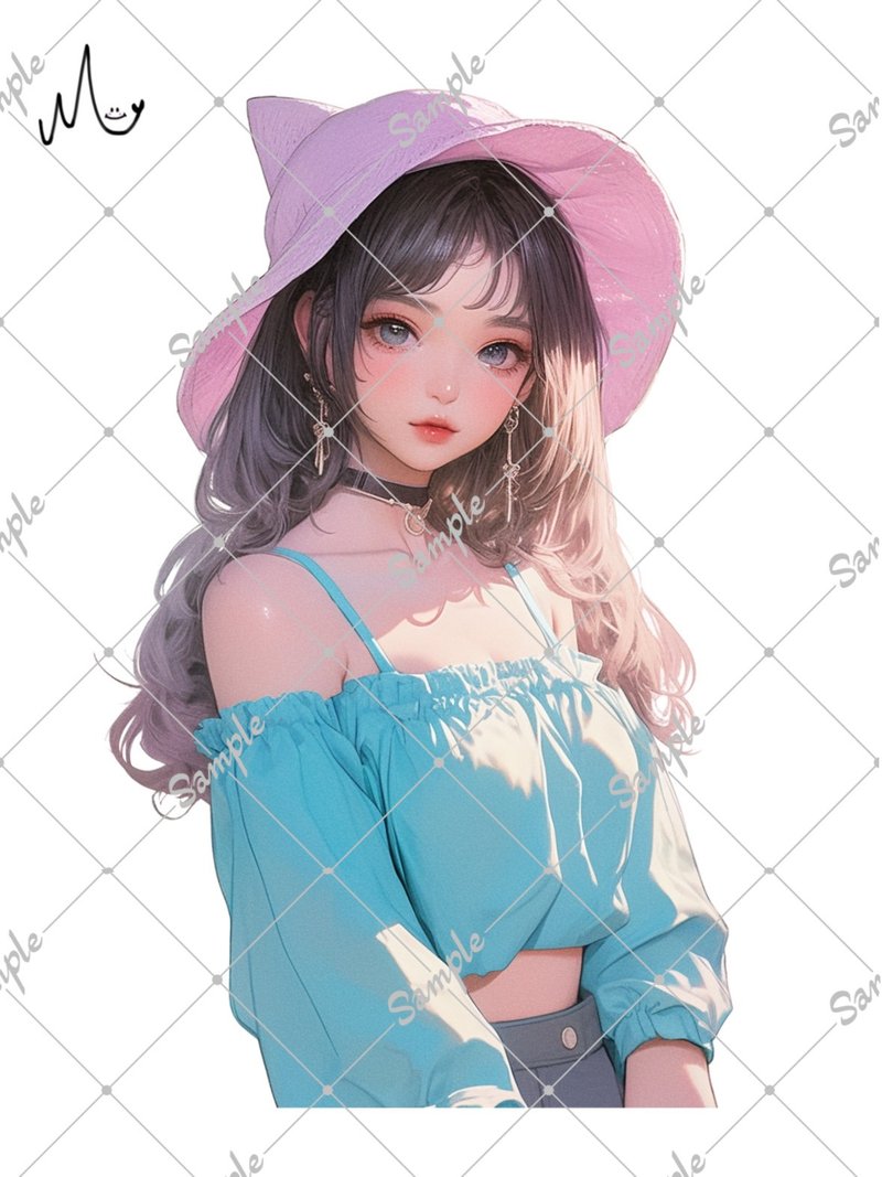 オリジナル人物ステッカー - 貼紙 - 紙 