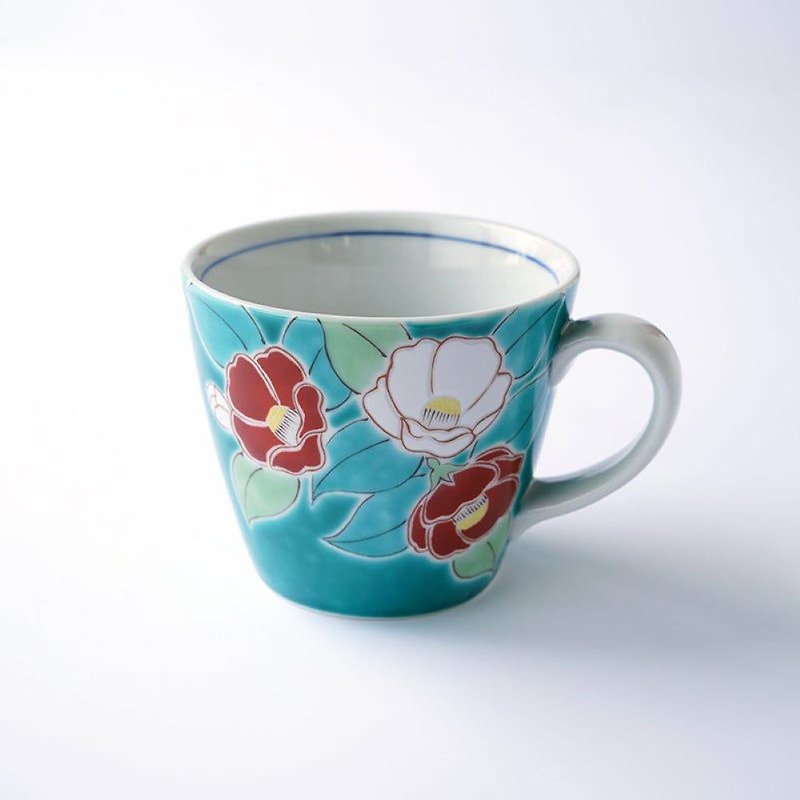 Camellia Mark Cup - ถ้วย - ดินเผา ขาว