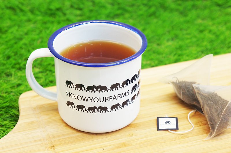 #KNOWYOURFARMS Black Elephant Steel Cup (珐琅 Cup/Mug) - Mugs - Enamel Black