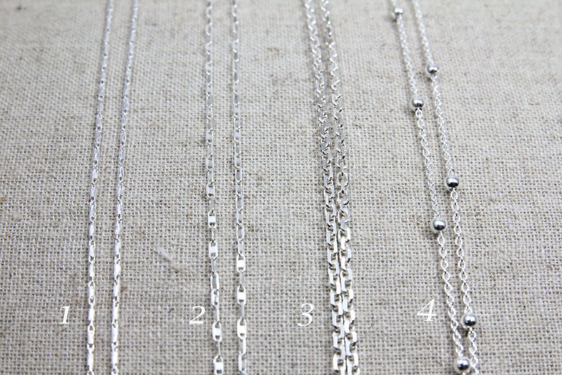 //haus//925 sterling silver chain 16/18 inch - Necklaces - Other Metals Silver