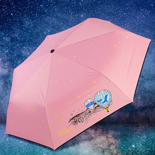 TDN 雙龍土耳其降溫13度黑膠自動傘自動開收傘抗UV晴雨傘(櫻花粉)