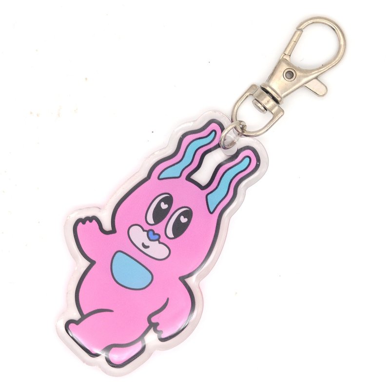 Power Bunny (Ringo) 鑰匙圈 - 鑰匙圈/鑰匙包 - 塑膠 粉紅色