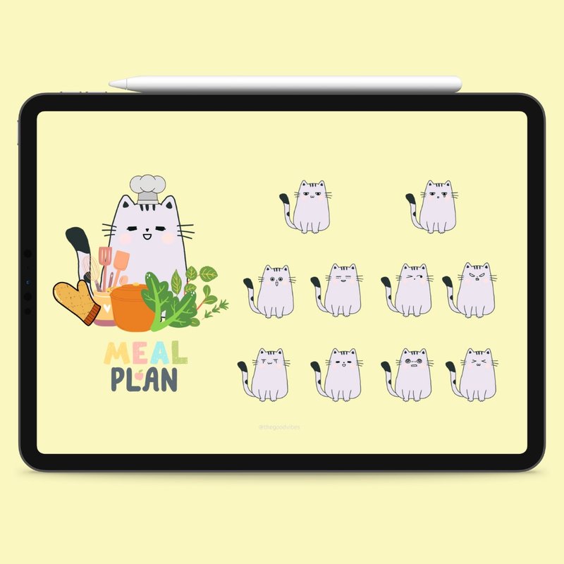 Digital Stickers HaiiroTheCat Pack 400++,Pre-cropped,Goodnotes,PNGs, - 電腦手機桌布/貼圖/App 圖示 - 其他材質 