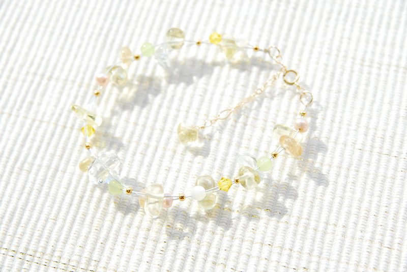 Spring color nylon coat wire bracelet Mimosa 14kgf