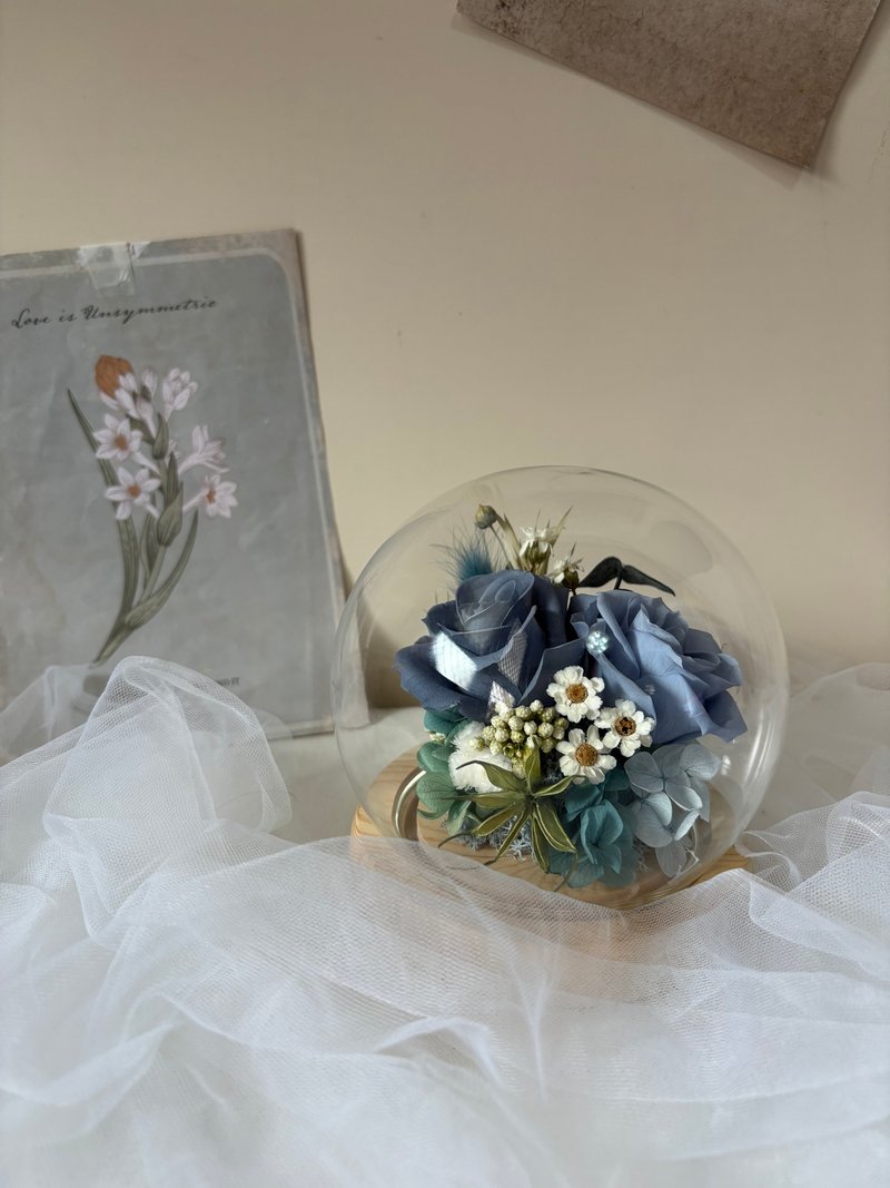 sueing_blossom 永生玫瑰玻璃罩 永生玫瑰 乾燥花 永生花 - 乾花/永生花 - 植物．花 