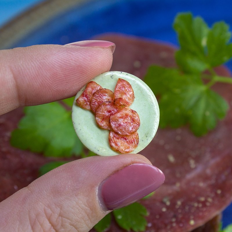 TUTORIAL Miniature turkey dry salami with polymer clay | PDF + video - 手工藝教學/工具書 - 其他材質 
