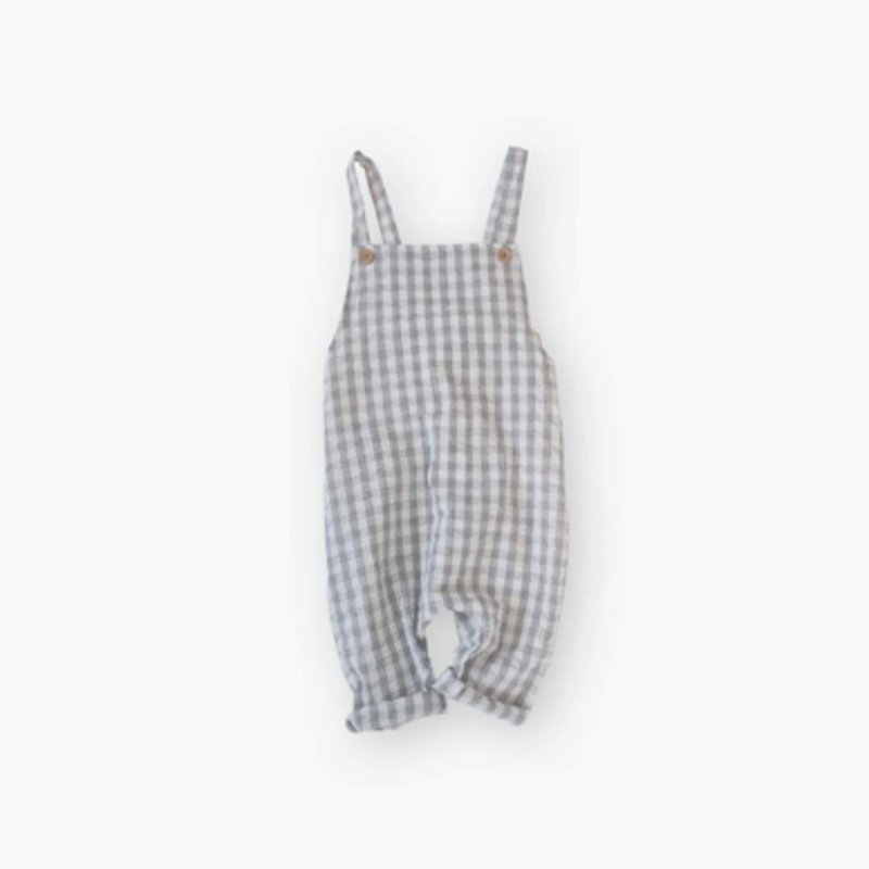 Australia imported children's clothing-Avery check overalls Avery Overalls - Onesies - Cotton & Hemp Blue