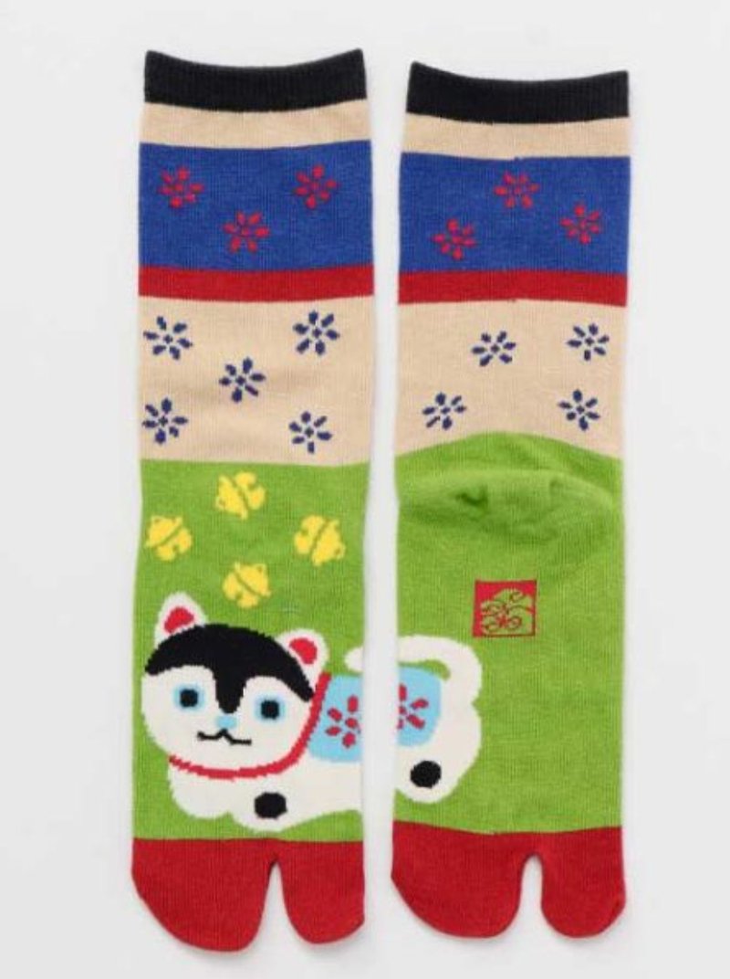 [Hot Pre-Order] Dog Zhangzi Two-finger Socks Foot Bag (23~25cm) 7JKP5111 - Socks - Other Man-Made Fibers Multicolor