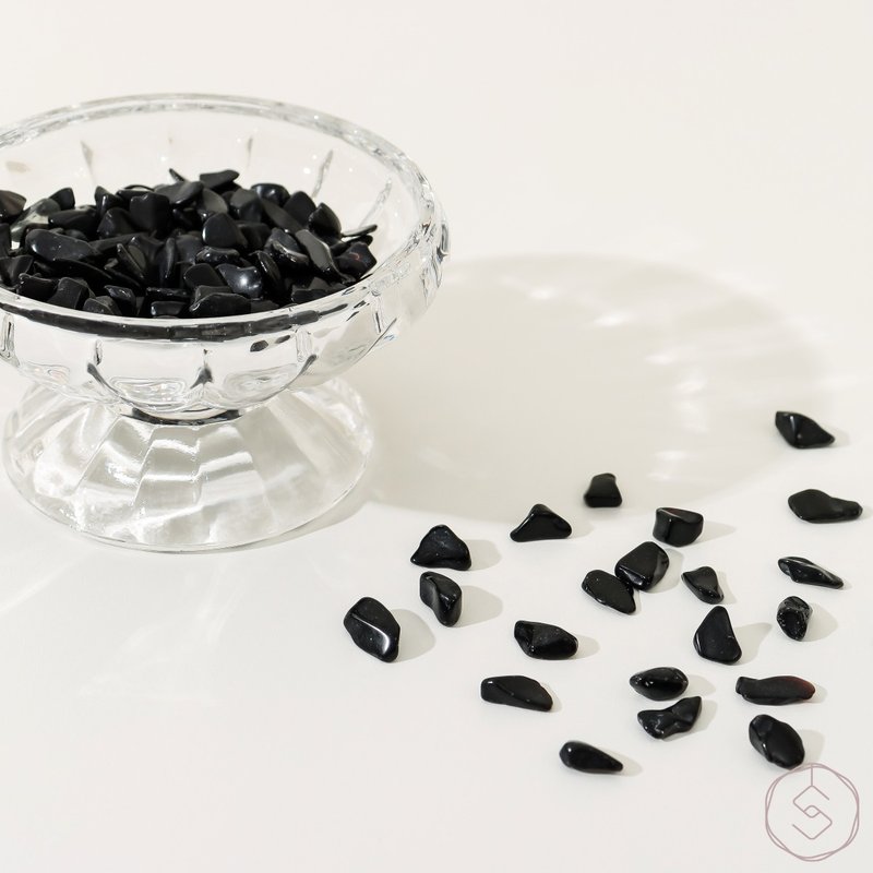 Crystal degaussing set | Obsidian (avoids evil & attracts wealth and luck) - Items for Display - Crystal Black