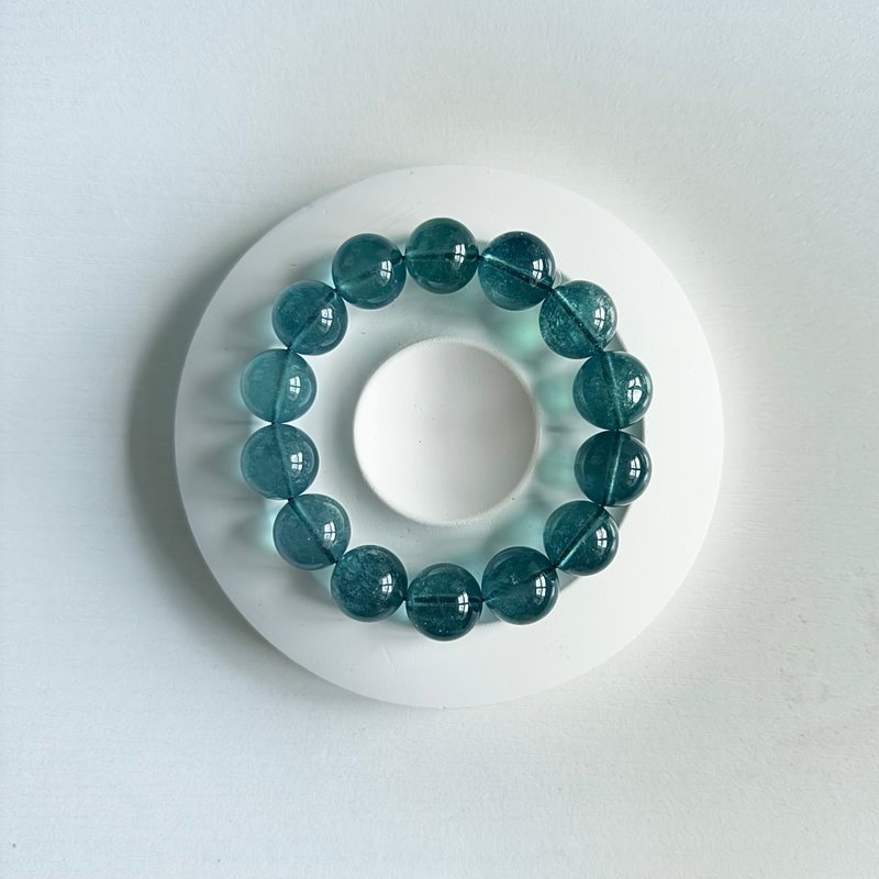 Devil's Green Aquamarine. 16mm - สร้อยข้อมือ - คริสตัล สีใส