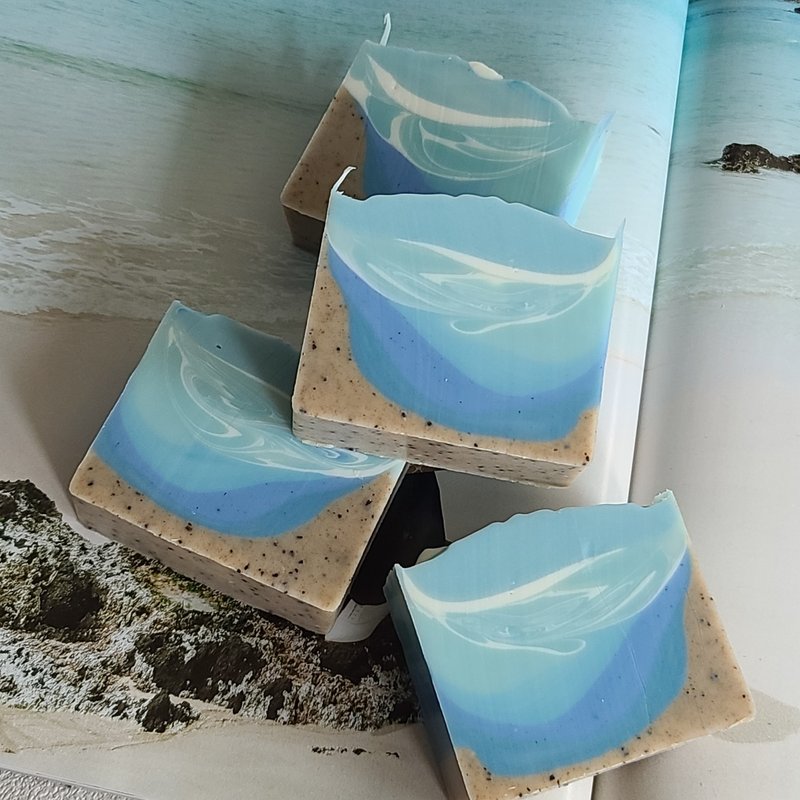 【Summer Special】Ocean Style-Essential Oil Art Handmade Soap - สบู่ - วัสดุอื่นๆ สีน้ำเงิน