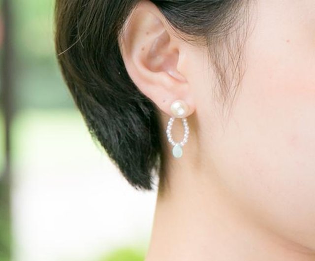 Sizuku Pierce GREEN シズク ピアス グリーン - ショップ Ui