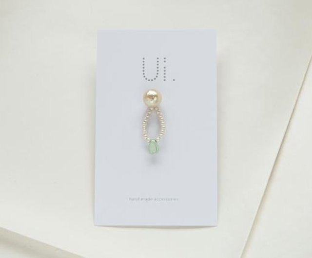 Sizuku Pierce GREEN シズク ピアス グリーン - ショップ Ui