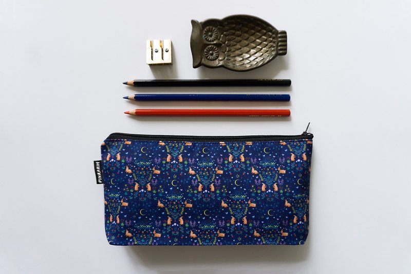 Rabbit accessories pouch / Stationery case - Midnight Blue