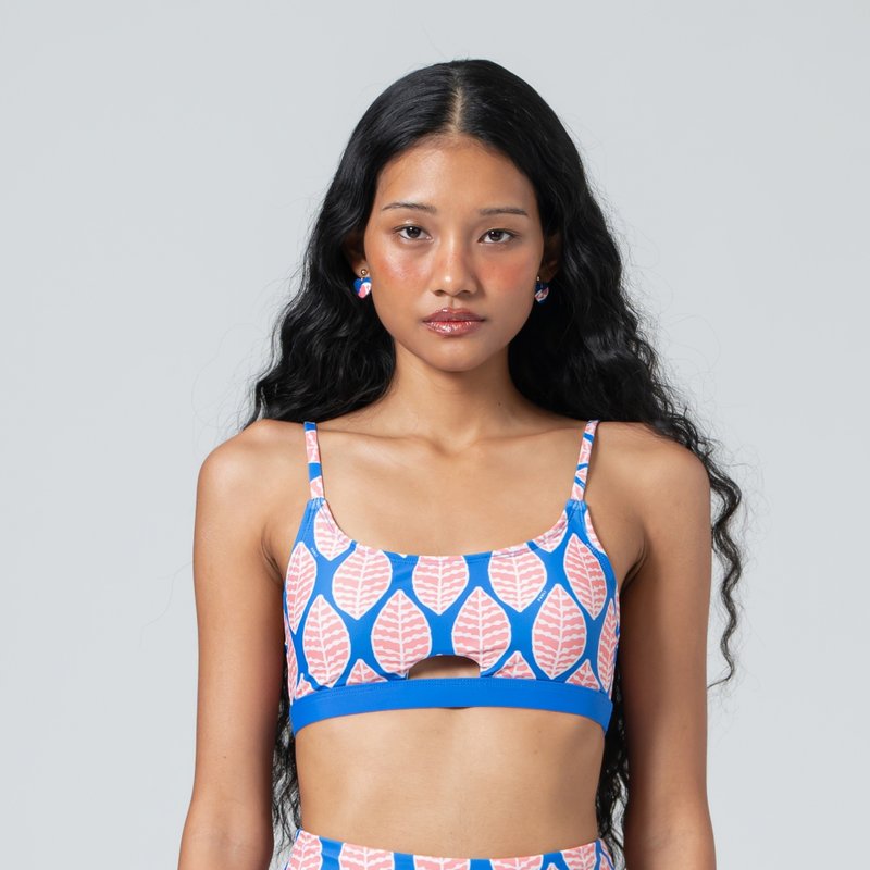 PINK FOLIAGE ARC SPORTS BRA - 女泳衣/比基尼 - 其他材質 