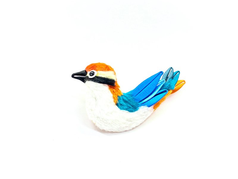 Wrapped Flower Series-Eight Color Bird Brooch - เข็มกลัด - งานปัก หลากหลายสี