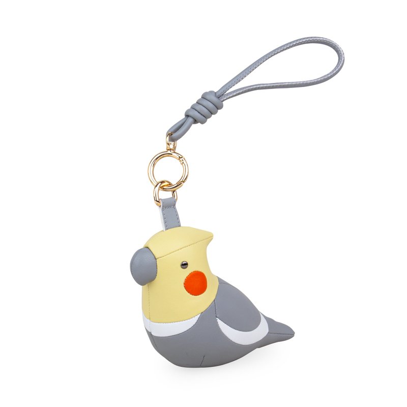 【吊飾】玄鳳鸚鵡  Cockatiel 動物造型掛飾l 包袋掛飾 生日禮 - 吊飾/掛飾 - 人造皮革 多色