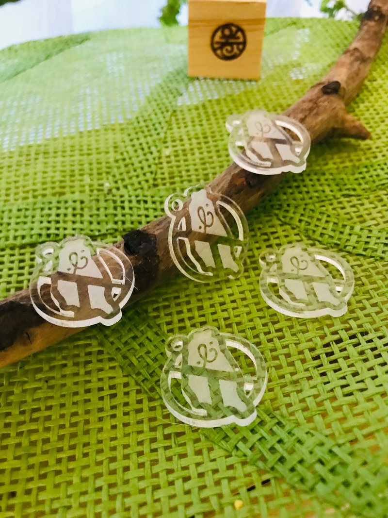 小台灣投票章的浪漫-壓克力造型鑰匙圈 - 鑰匙圈/鑰匙包 - 其他材質 