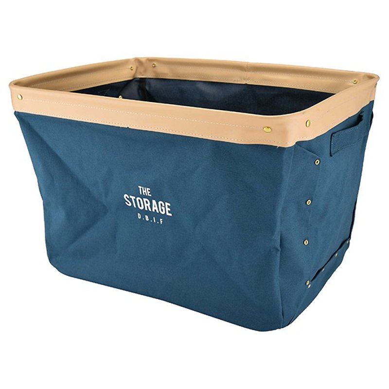 The Storage- Storage Basket (Blue) - กล่องเก็บของ - ผ้าฝ้าย/ผ้าลินิน สีน้ำเงิน