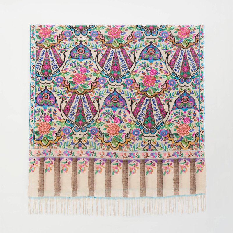 (現貨)喀什米爾頂級手織卡尼Hand Woven Kani Pashmina Shawl - 圍巾/披肩 - 羊毛 多色