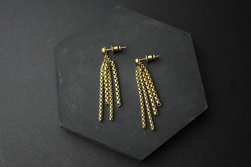 Spilled - Brass Earrings - Earrings & Clip-ons - Other Metals Gold
