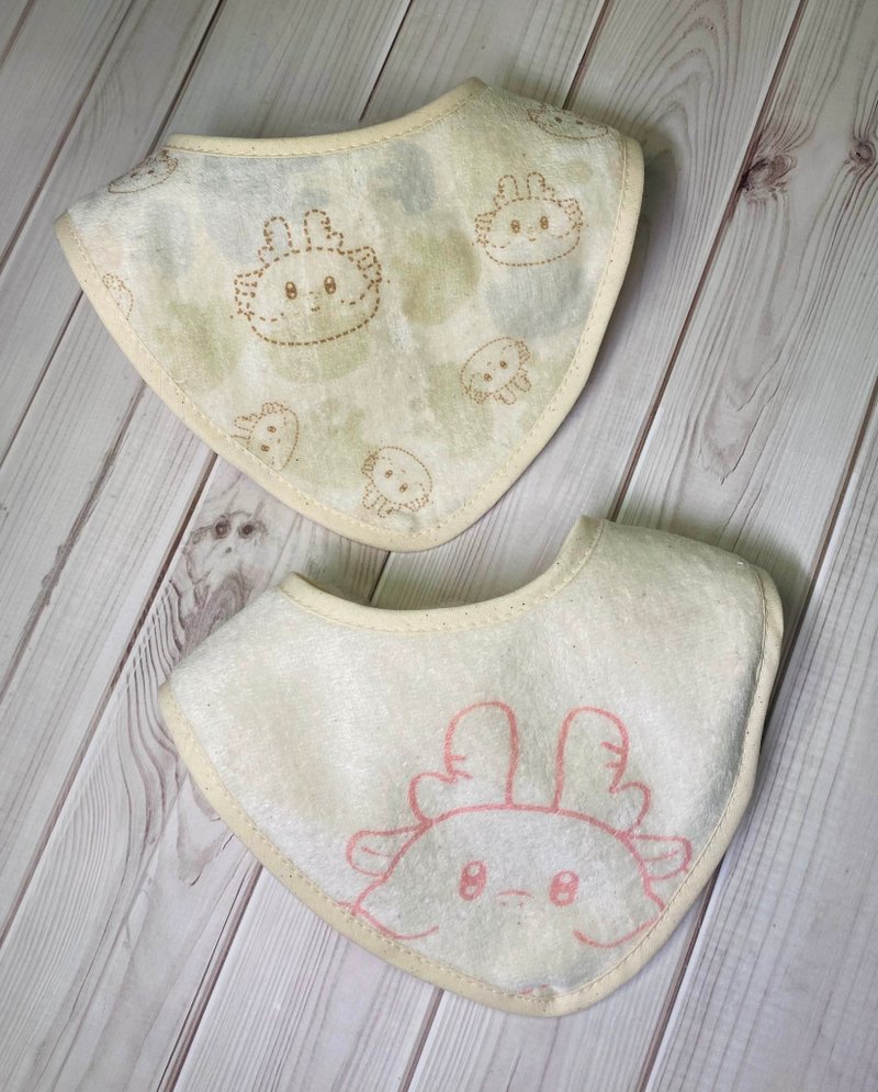 2 small bibs-Longjinhao-pink - Bibs - Cotton & Hemp 