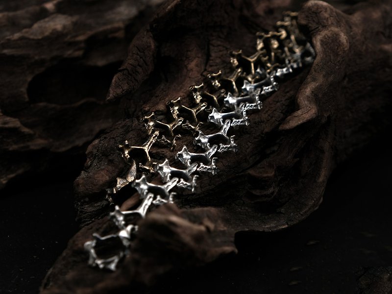 [Mountain Skeleton Period] Never Forgotten—Cat Bone Bracelet - Bracelets - Silver Silver