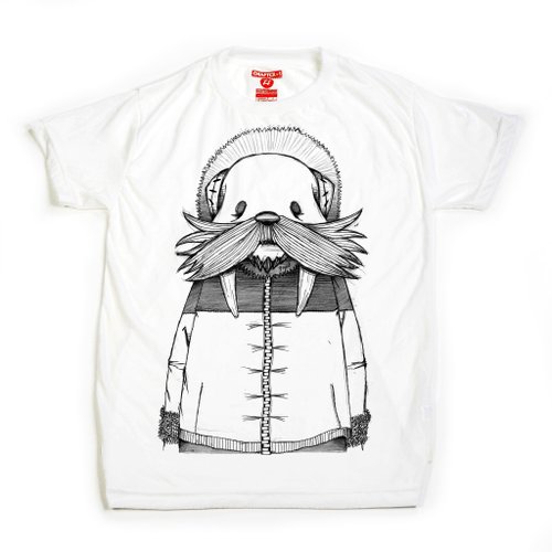 第一章商店 Sea lion unisex men woman cotton mix Chapter One T-shirt