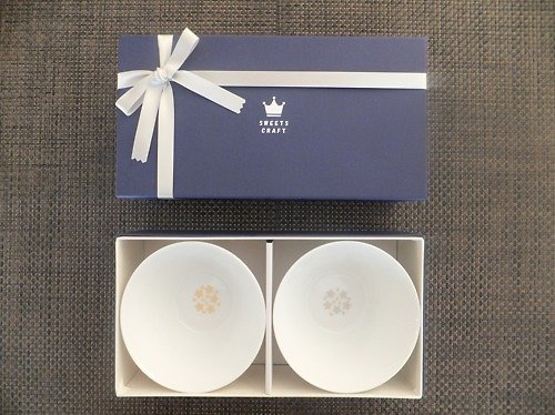 sweetscraft 櫻花圖案陶瓷碗 2入禮盒組 顏色可自選