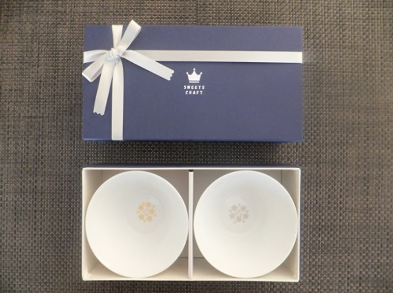 櫻花圖案陶瓷碗 2入禮盒組 顏色可自選 - 碗 - 瓷 多色
