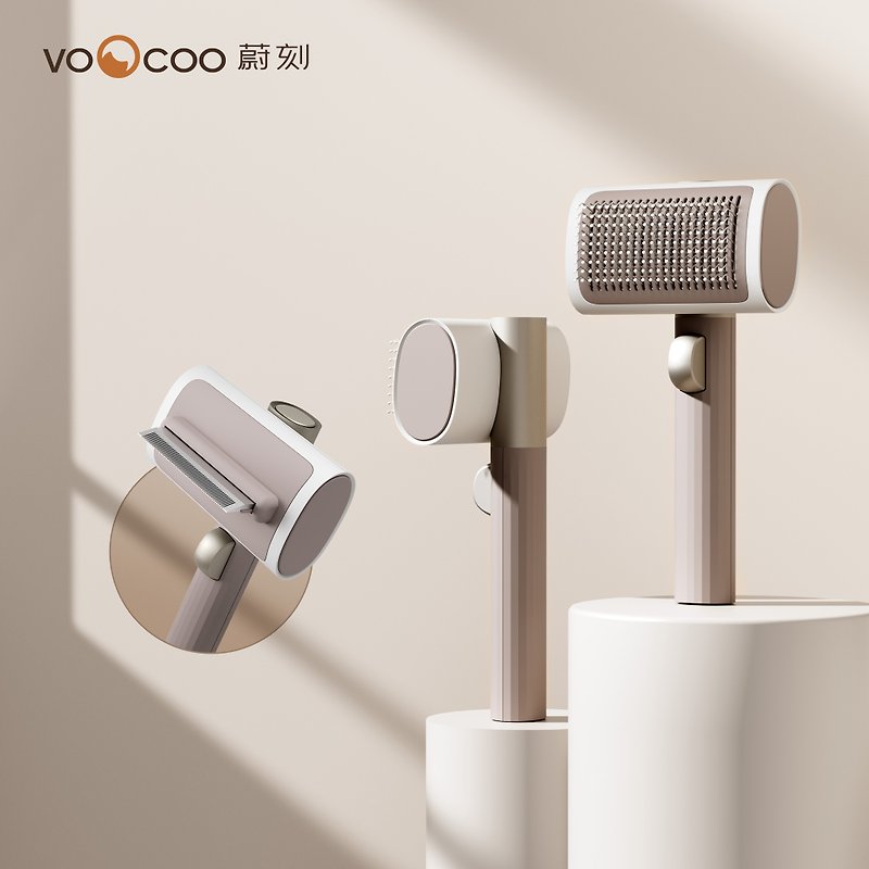 VOOCOO 2-in-1 smoothing comb set (milk tea color) - ทำความสะอาด - พลาสติก สีกากี