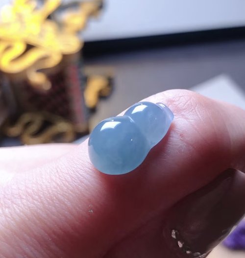 瓔珞珠寶盒 E.L.Jewelry Box 【福祿】冰種藍水翡翠葫蘆 | 戒面 | 裸石 | 天然A貨翡翠|送禮
