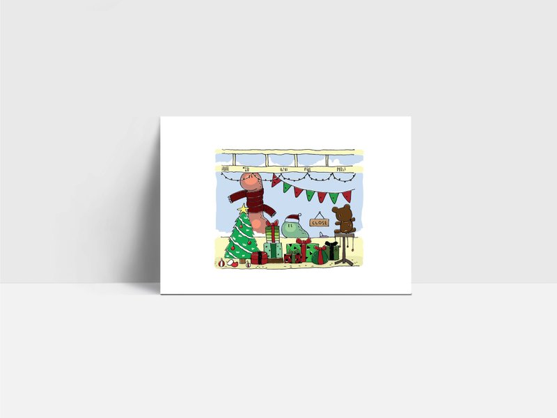 Dino christmas card - Cards & Postcards - Paper White