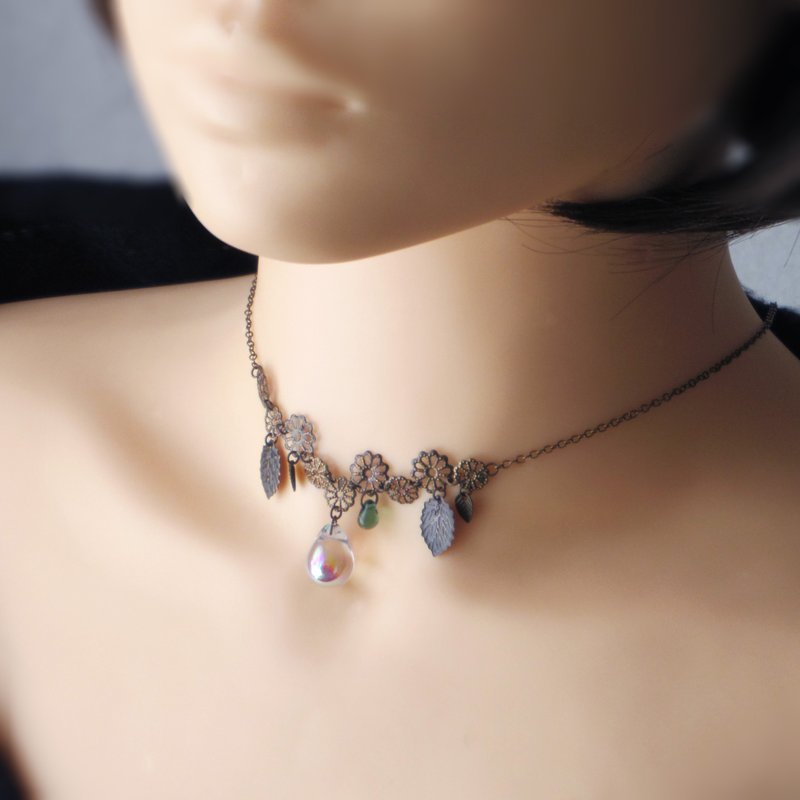 ネックレス　息吹雫 - 項鍊 - 玻璃 透明