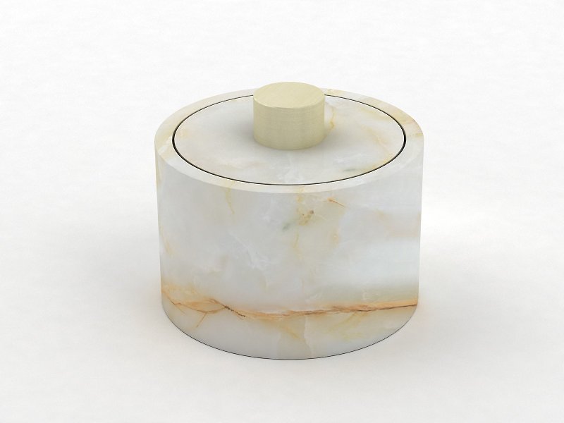 White jade salt pot - Food Storage - Other Materials 