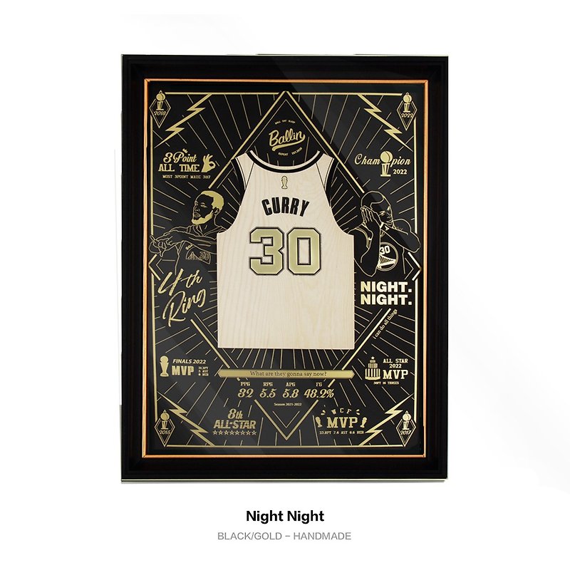 Wooden Jersey plaque - FMVP2022 Night Night - Other - Wood Black
