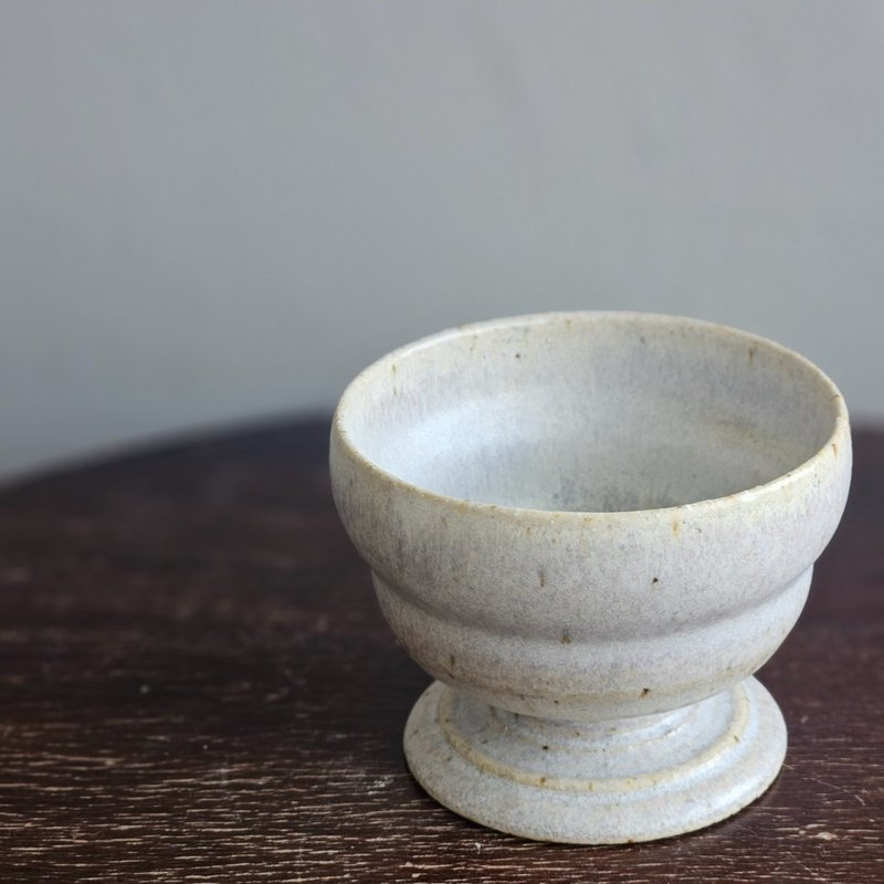 風信子釉 高腳雲朵杯 酒杯 - 杯子 - 陶 白色