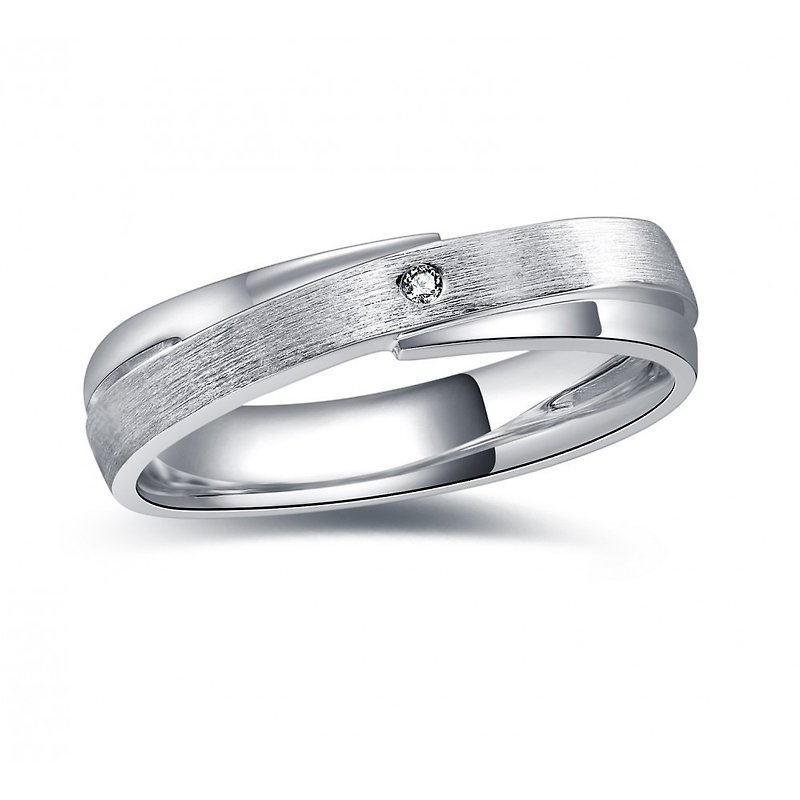 Diamond with 316L Surgical Steel Ring Casting Jewelry for Male - Couples' Rings - Diamond Silver