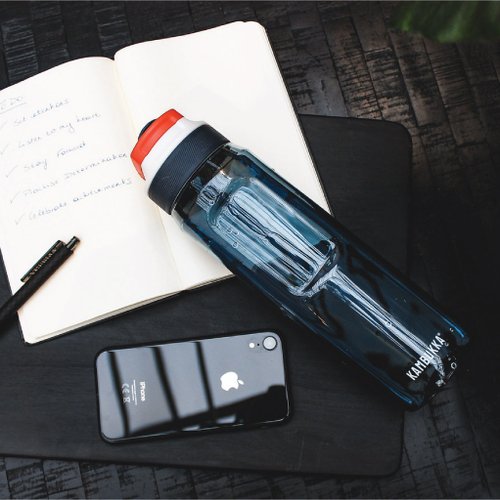 KAMBUKKA 香港 Kambukka - Lagoon運動吸管杯 (Tritan) 33oz (1000ml) - 灰藍色